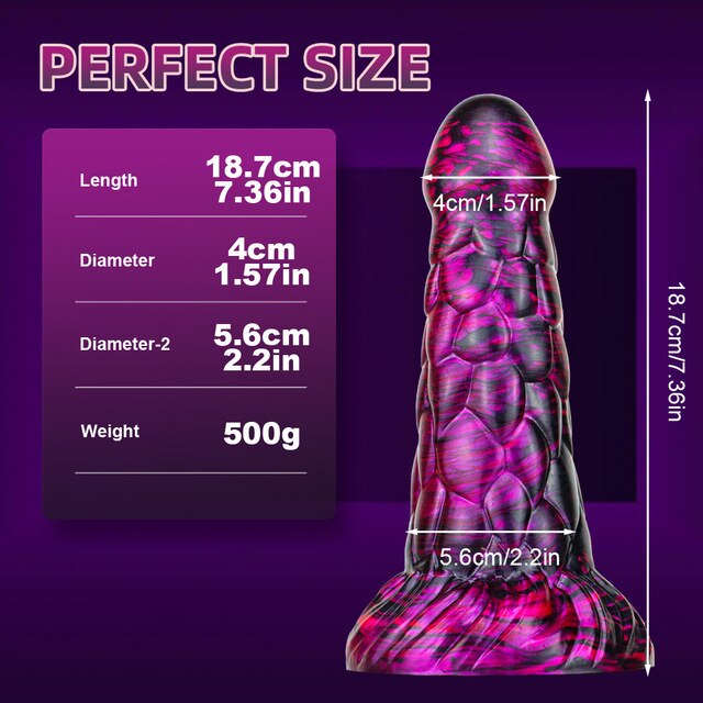 Soft Silicone Colorful Dildo Prostate Massager Large Anal Plug Thick Animal Dildo Sex Toys For Women-Sevenleader