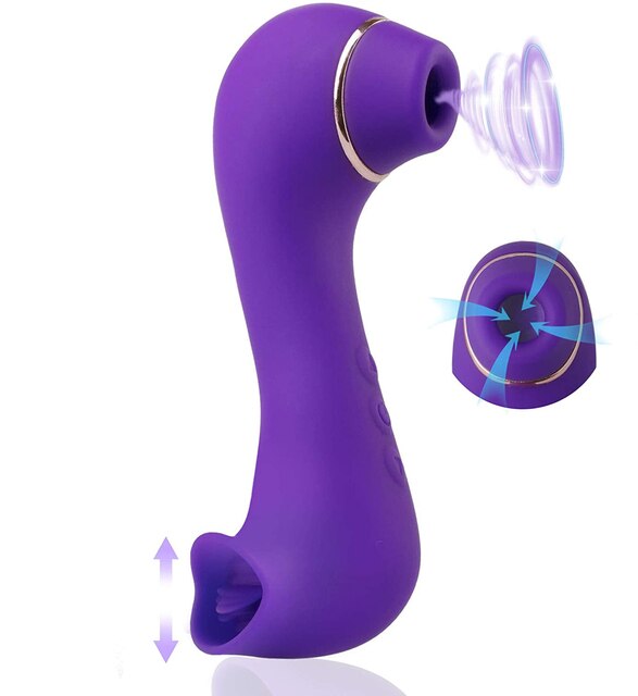 Sucking Nipple Massager 10 Modes Tongue Licking Vibrator Female Masturbator Clit Vagina Sex Toys-Sevenleader
