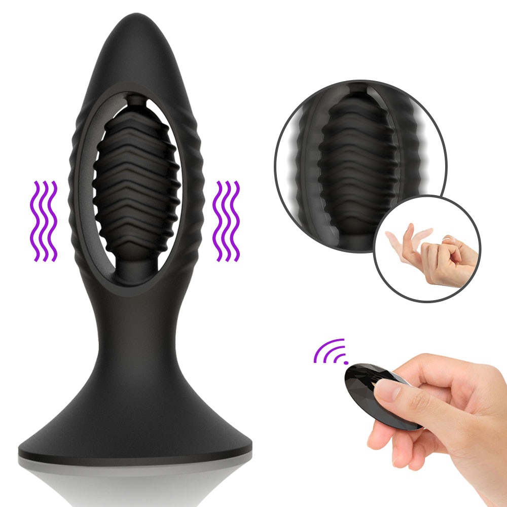 Vibrating anal plug male prostate massager vibrator remote control anal expander prostate massager-Sevenleader