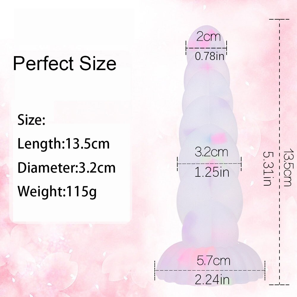 Luminous Silicone Anal Plug Dildo Prostate Massager Adult Sex Toys Sex Toys for Men and Women Couples-Sevenleader
