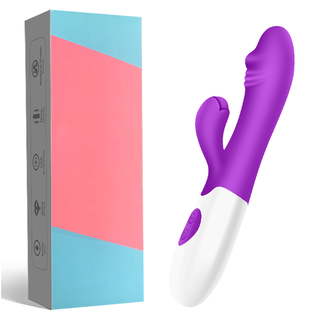 Rabbit Dildo Vibrator Female Clit Stimulator Rechargeable G-spot Vibrator Sex Toy