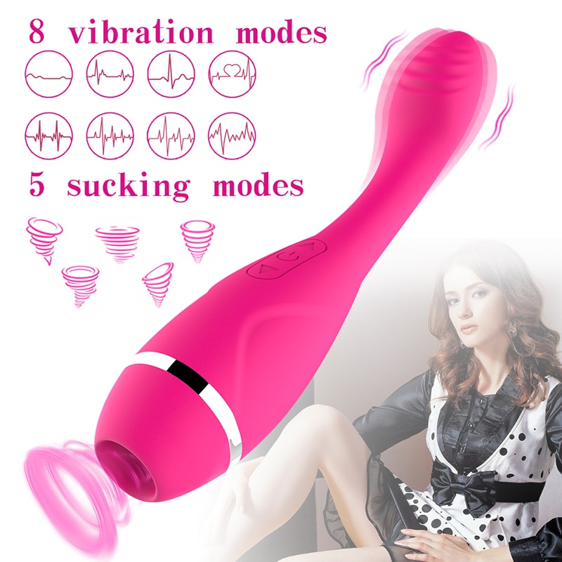 Female Sucking Vibrator Sex Toys Vibrating Sucker Oral Clitoris G-Spot Stimulator-Sevenleader