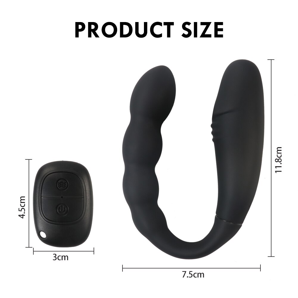 Wireless U-Shape Panty Vibrator G-spot Clitoris Erotica Massager Dual Vibrating Silicone Sex Toys for Couples-Sevenleader