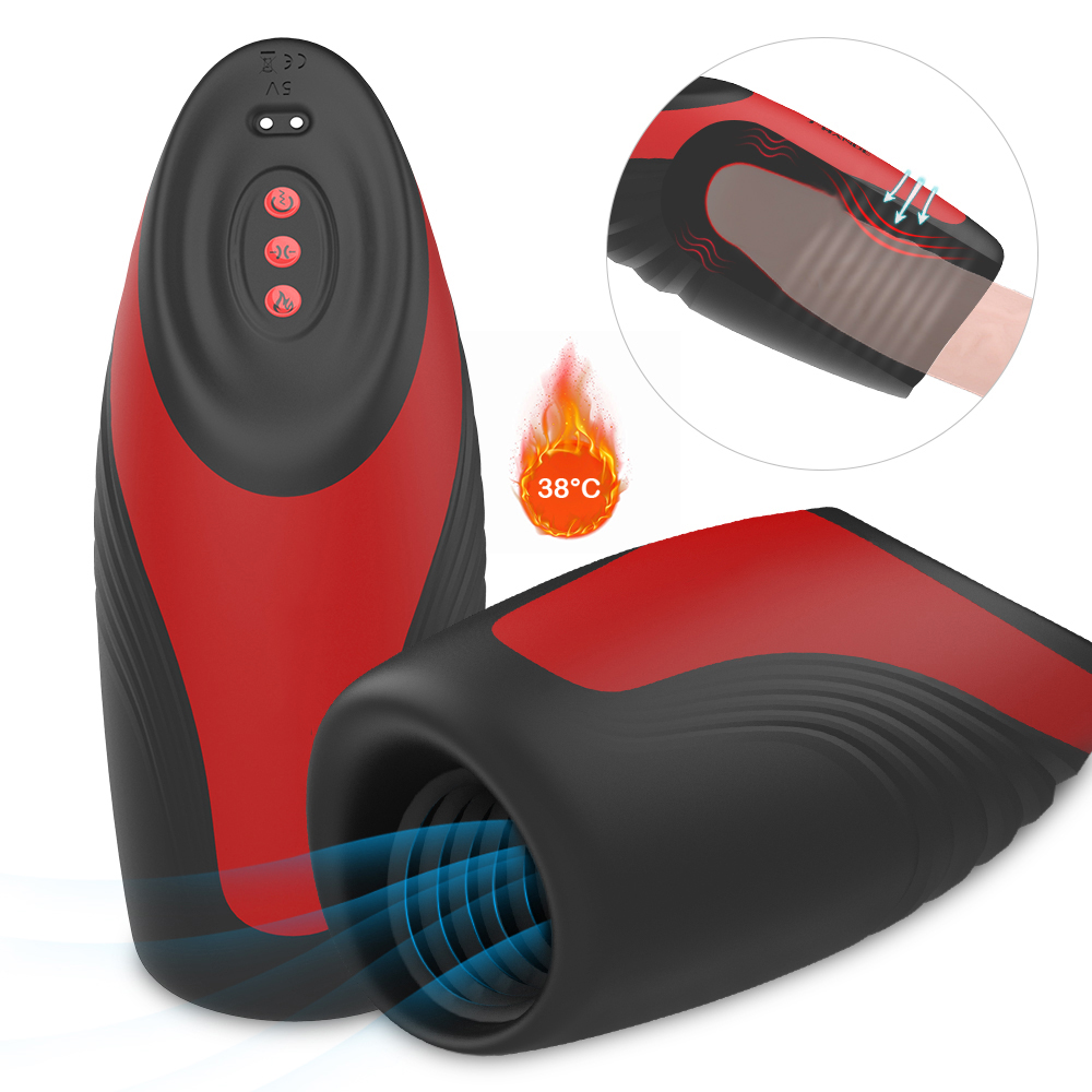Automatic Male Masturbator Cup with 6 Suction and 9 Vibration Modes Male Masturbator with Heating Function-Sevenleader