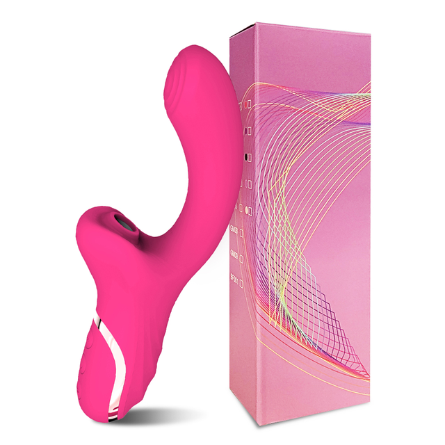 Powerful Clit and G-spot Vibrator 10 Vibration and Suction Modes Vibrating Thrust Vibrator Dildo for Women-Sevenleader