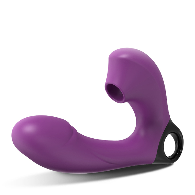 Female G-spot Vibrator Dildo Clitoral Stimulator Handheld Vibrating Dildo 5 Sucking and 10 Vibrating Modes-Sevenleader