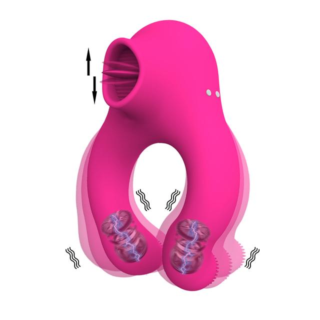 Female Cock Ring Vibrator Clitoral Stimulator Sexual Delayed Ejaculation Penis Enlarger Male Couple Sex Toy Cock Ring With 7 Modes-Sevenleader
