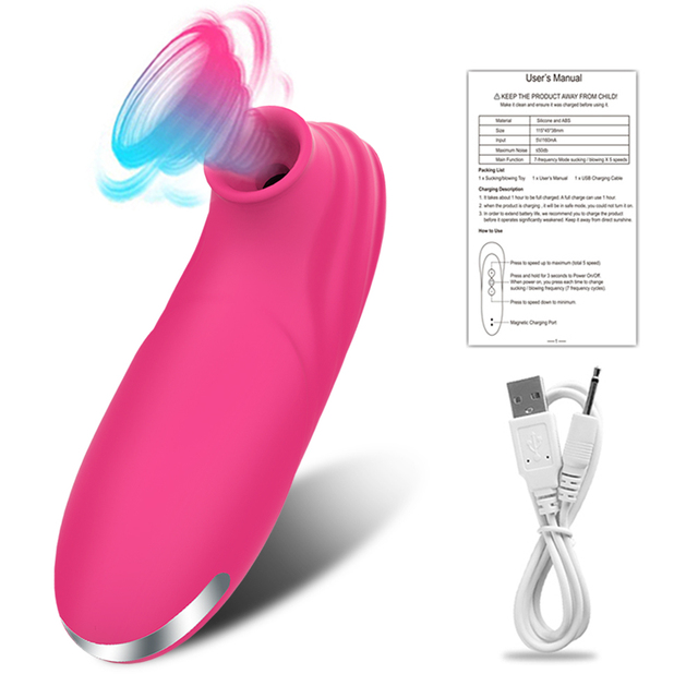 Powerful Female Clitoris Stimulator 10 Modes Nipple Suction Cup Suction Clitoris Vibrator Adult Toy-Sevenleader