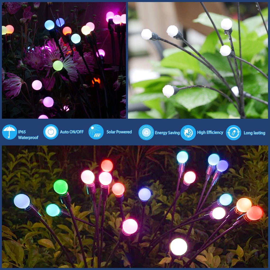TOP3 gift for mom-Solar Garden Lights Swaying When Wind image 3