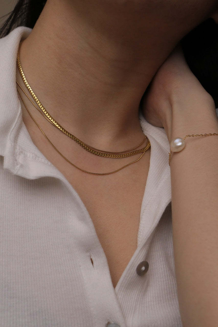 Cleo Snake Chain Layered Necklace