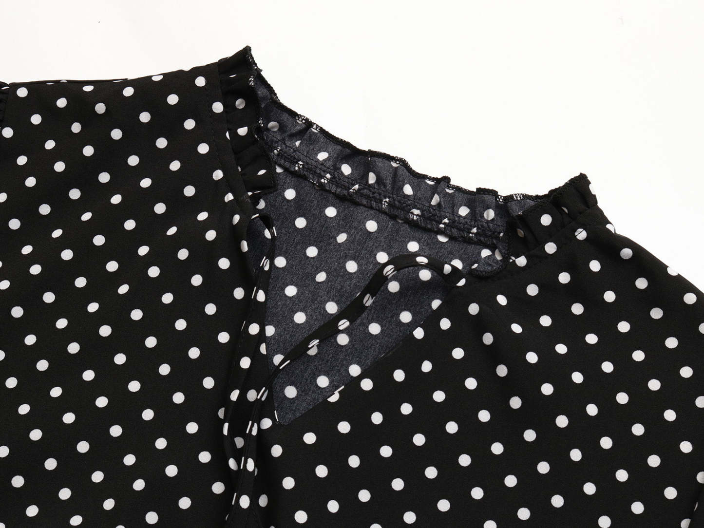 Black White Polka Dot Midi Dress