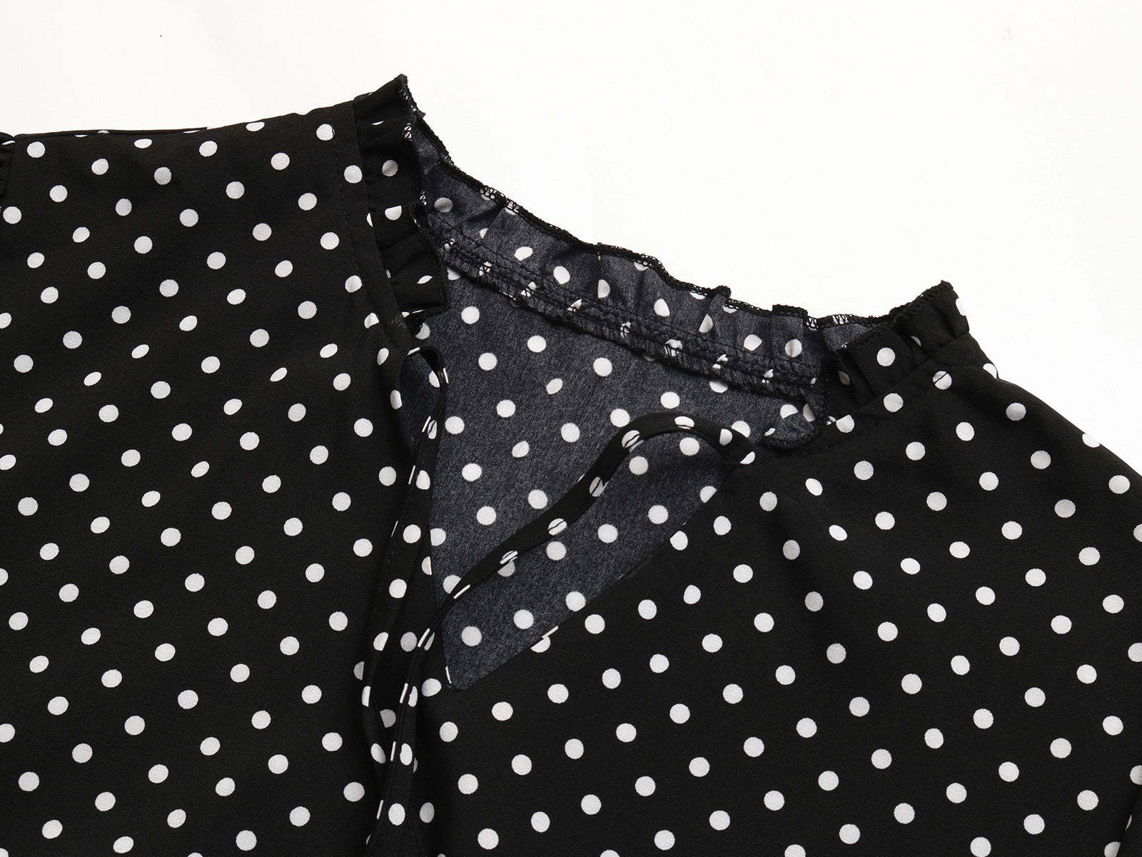 Black White Polka Dot Midi Dress