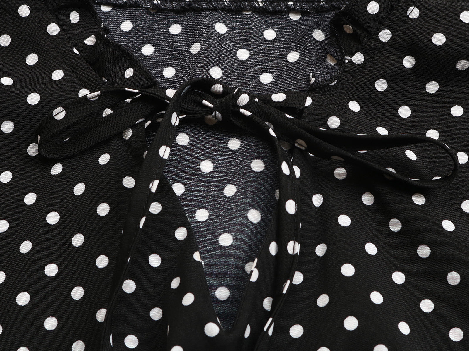 Black White Polka Dot Midi Dress