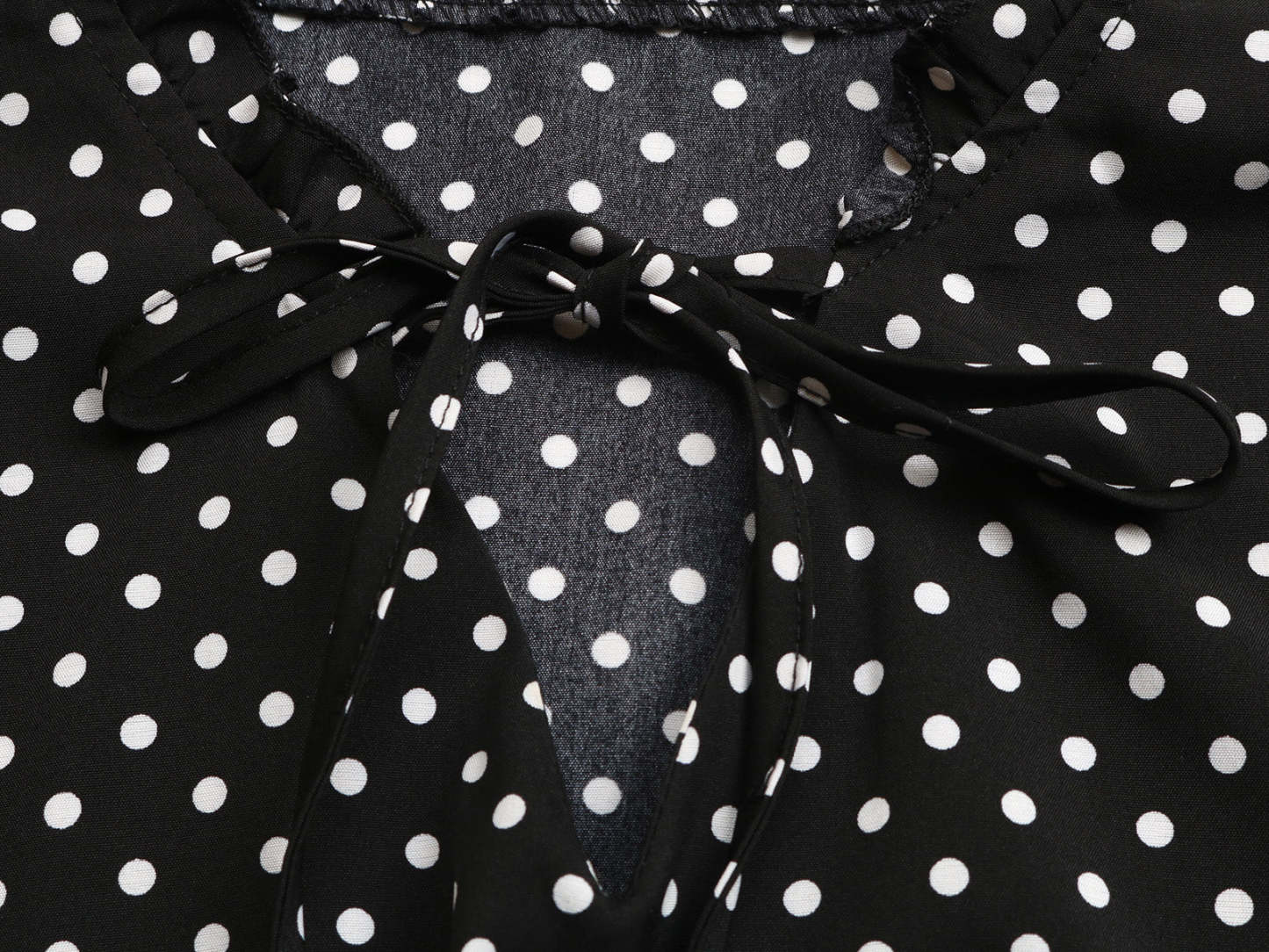 Black White Polka Dot Midi Dress