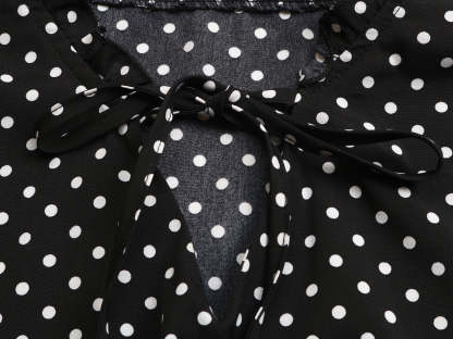 Black White Polka Dot Midi Dress