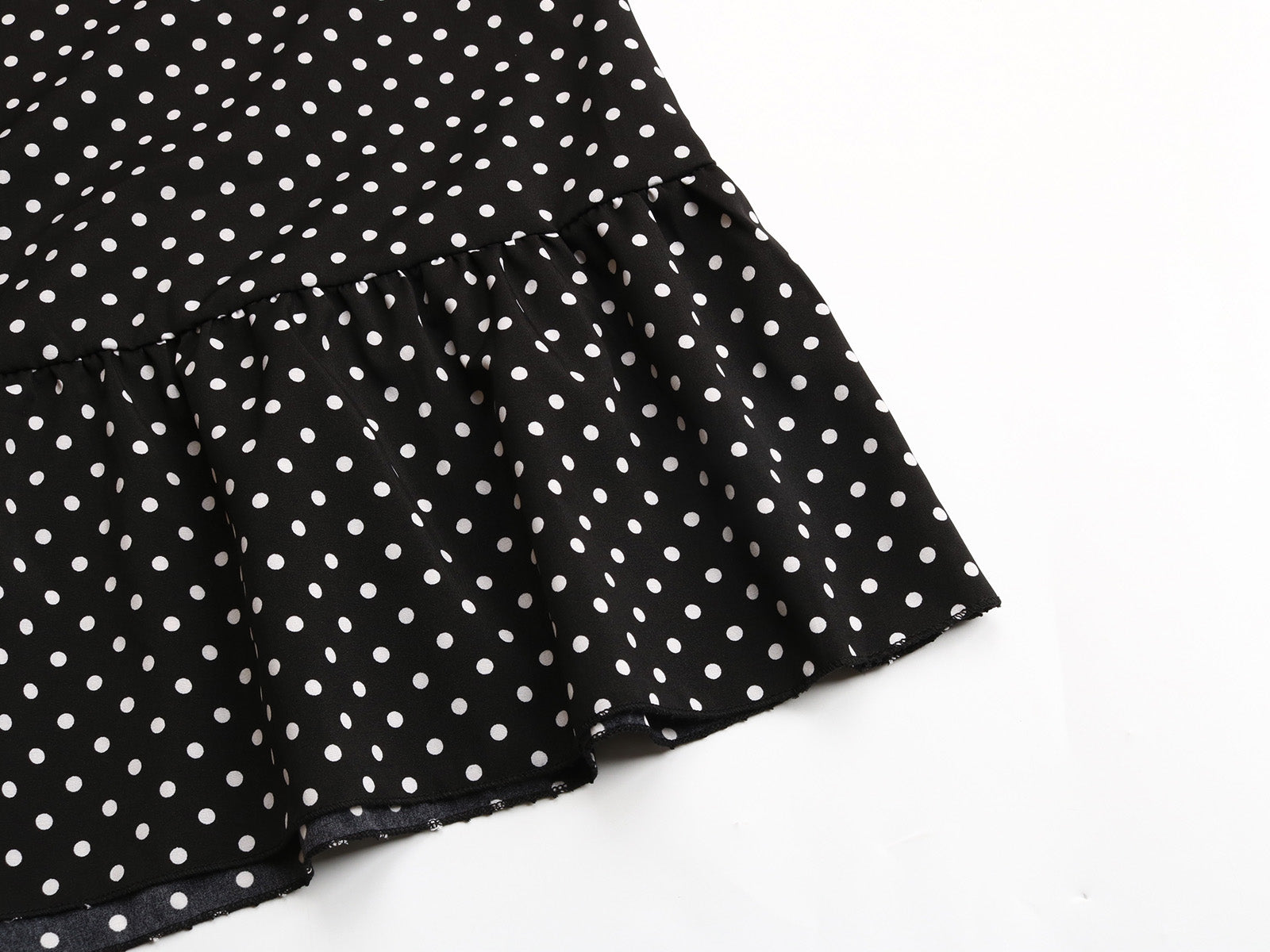 Black White Polka Dot Midi Dress
