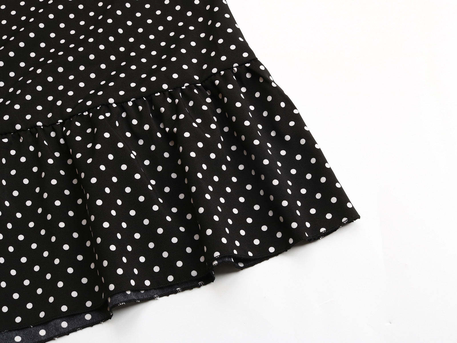 Black White Polka Dot Midi Dress