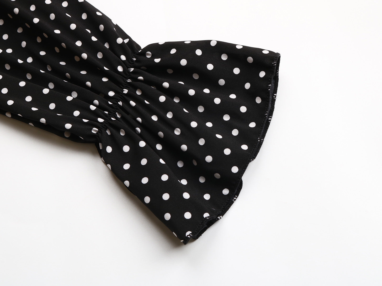 Black White Polka Dot Midi Dress