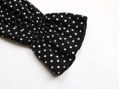 Black White Polka Dot Midi Dress