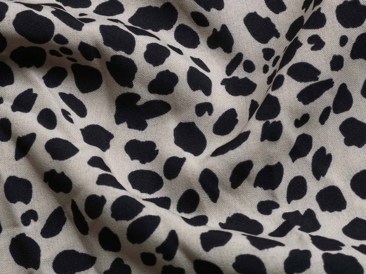 Dalmatian Print Ruffle Hem Tie Cuff Bishop Sleeve Belted Mini Dress