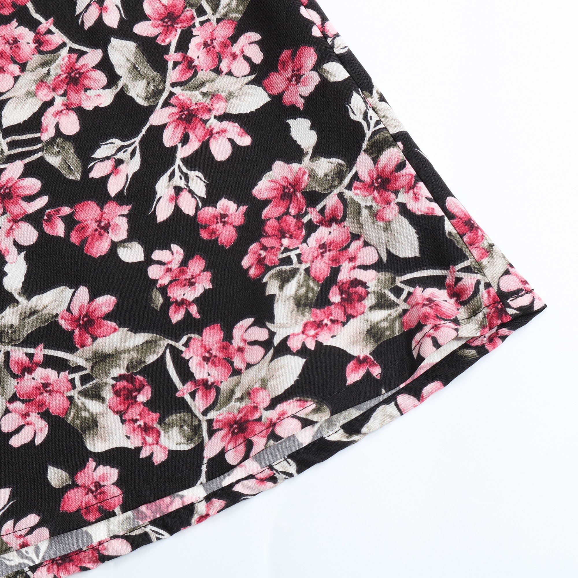 Floral Print Boho Ruffles Pleated Midi Dresses