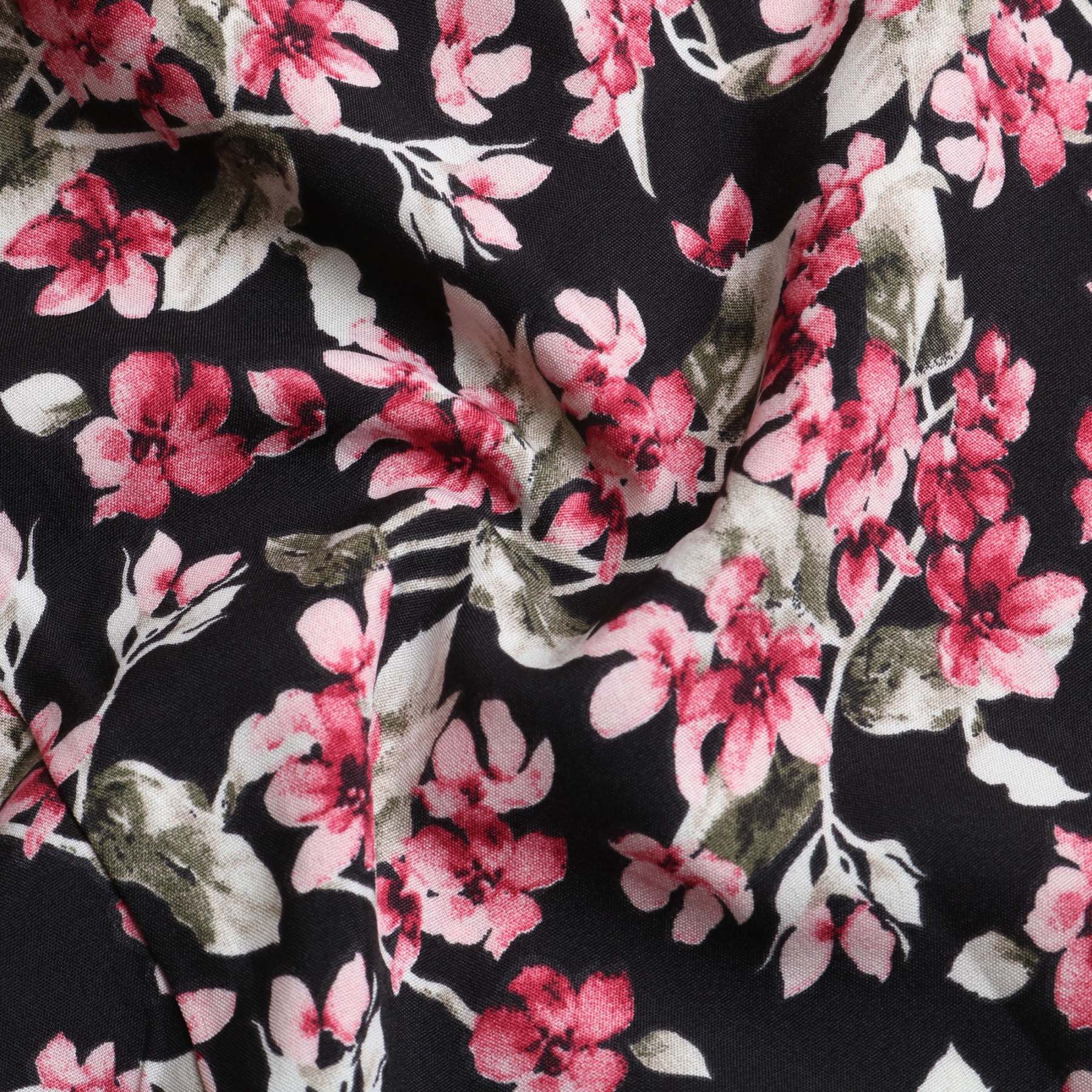 Floral Print Boho Ruffles Pleated Midi Dresses