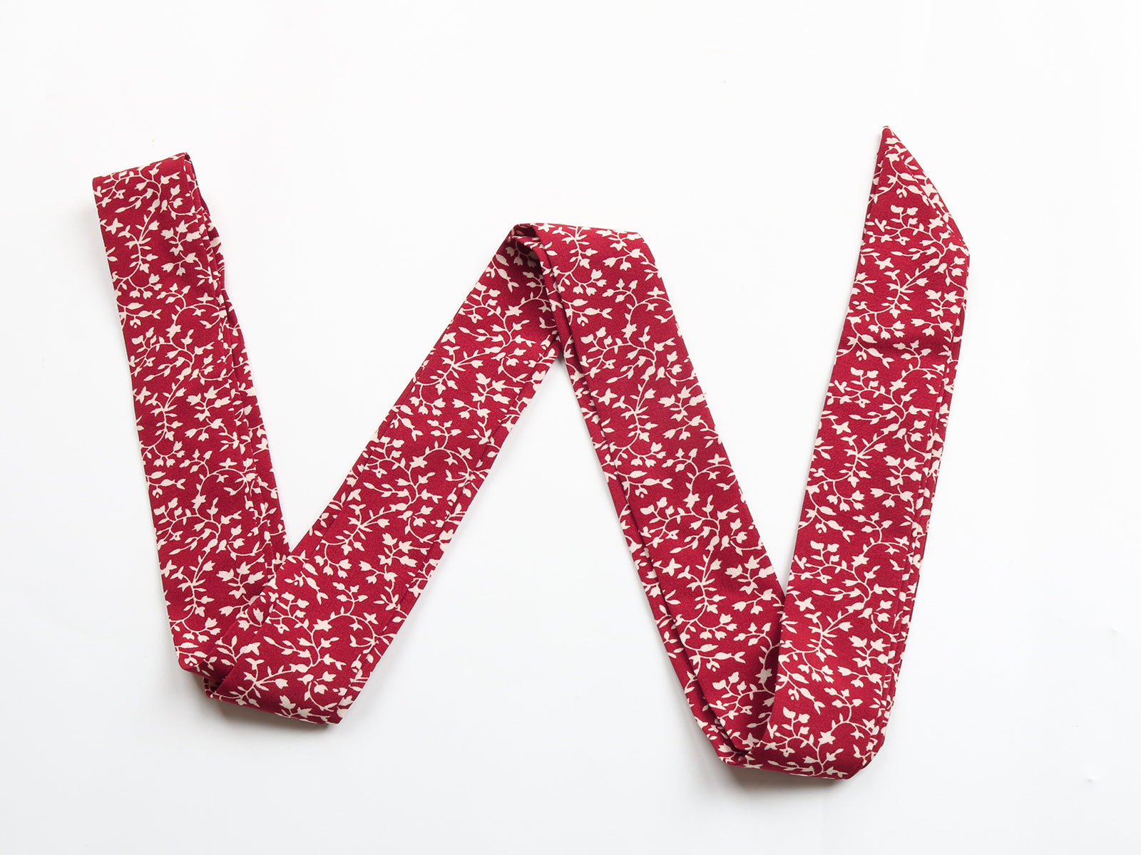 Allover Plants Ruffle Neck A-Line Midi Dress