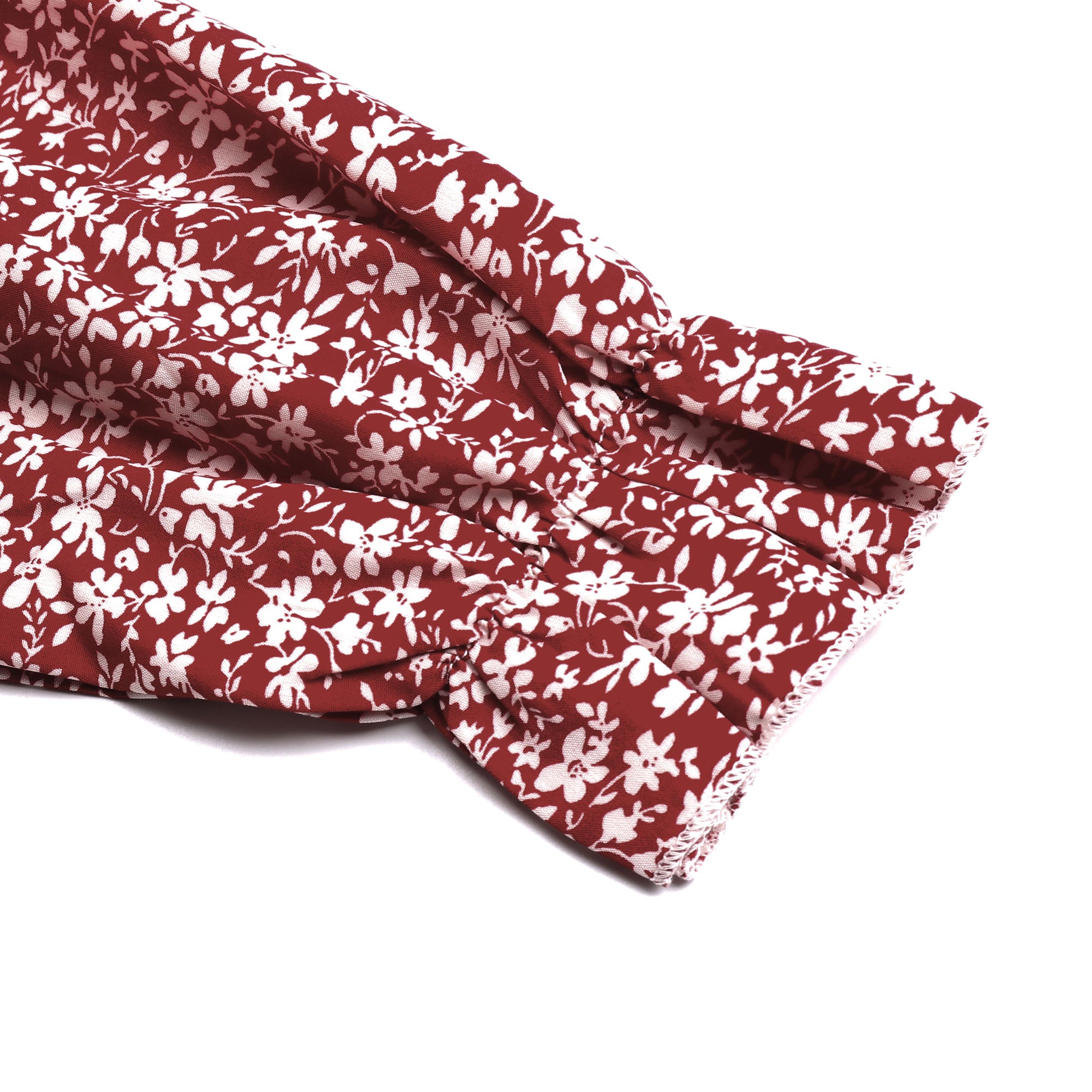 Ruffle Shoulder Smocked Midi Dress