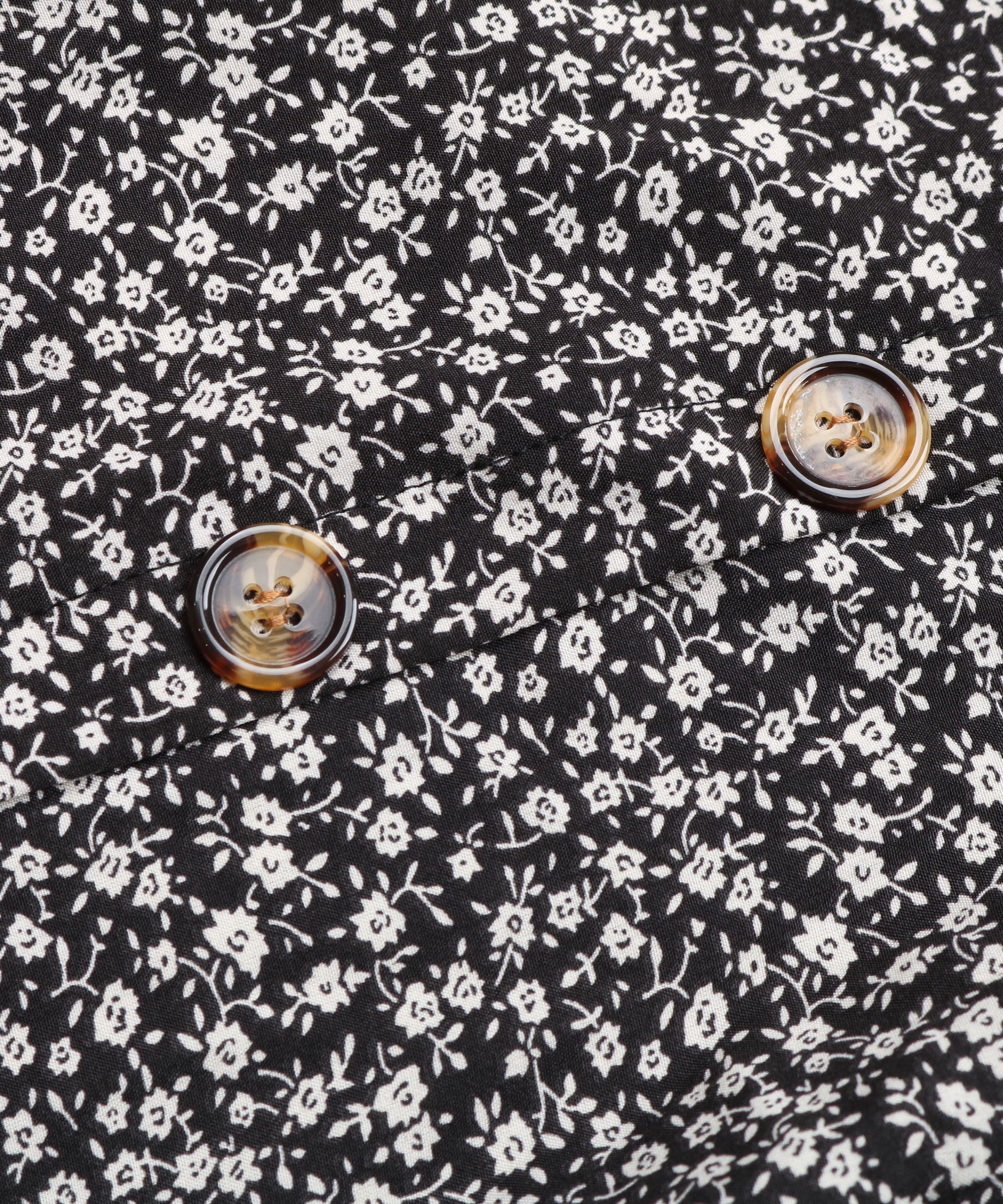 Black Floral Side-Slit V-Neck A-Line Midi Dress