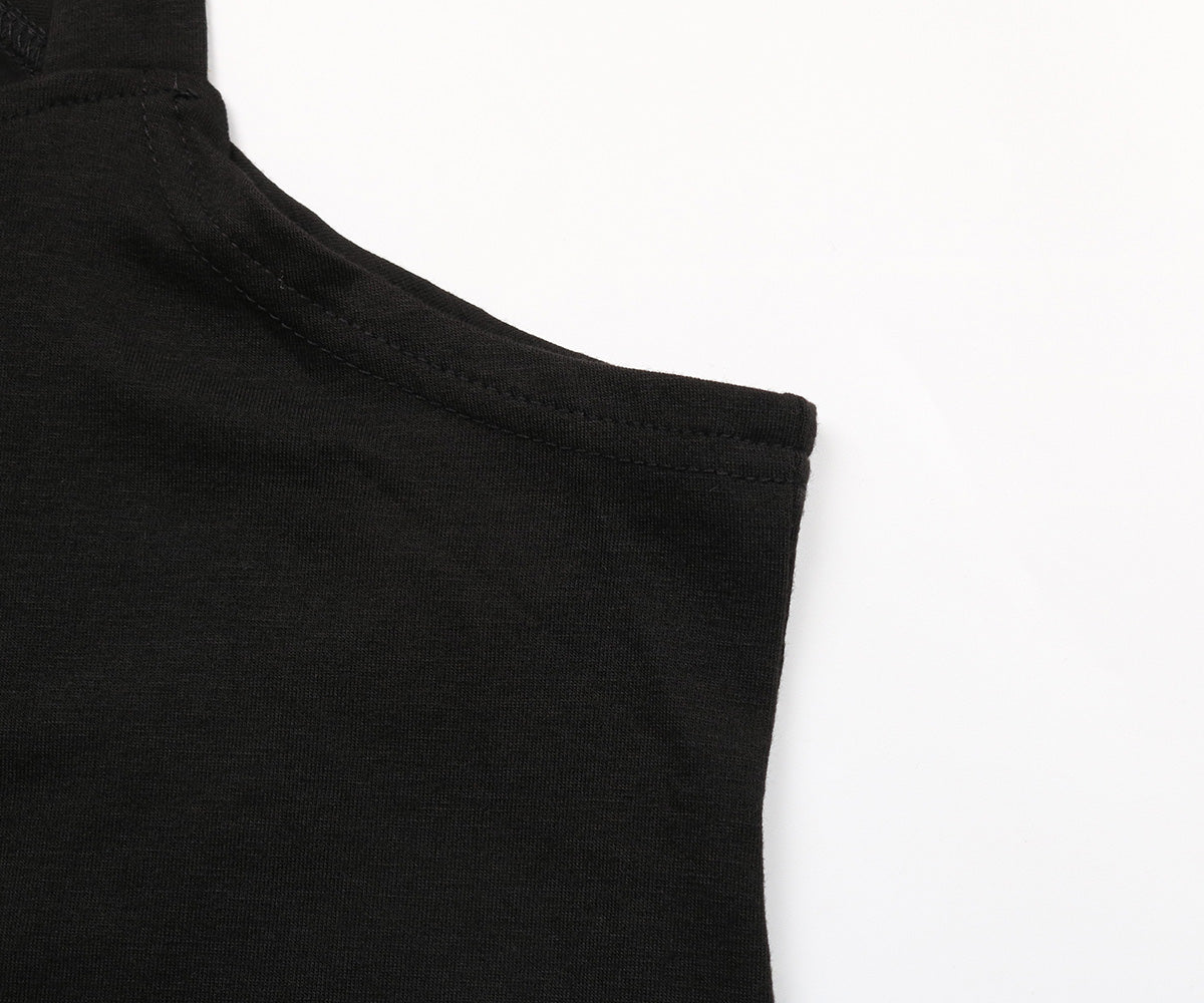 Hidden Pocket Split Side Ring Linked Midi Dress