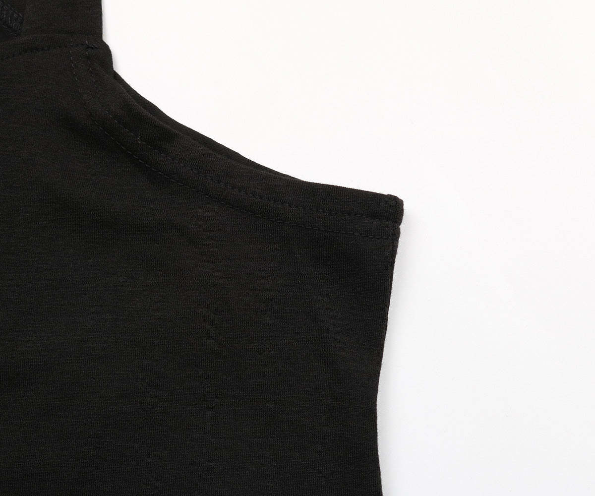 Hidden Pocket Split Side Ring Linked Midi Dress