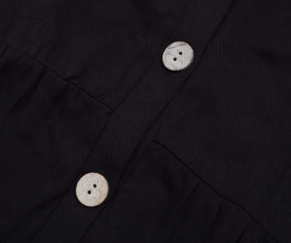 Button Front Contrast Lace Ruffle Hem Cami Midi Dress