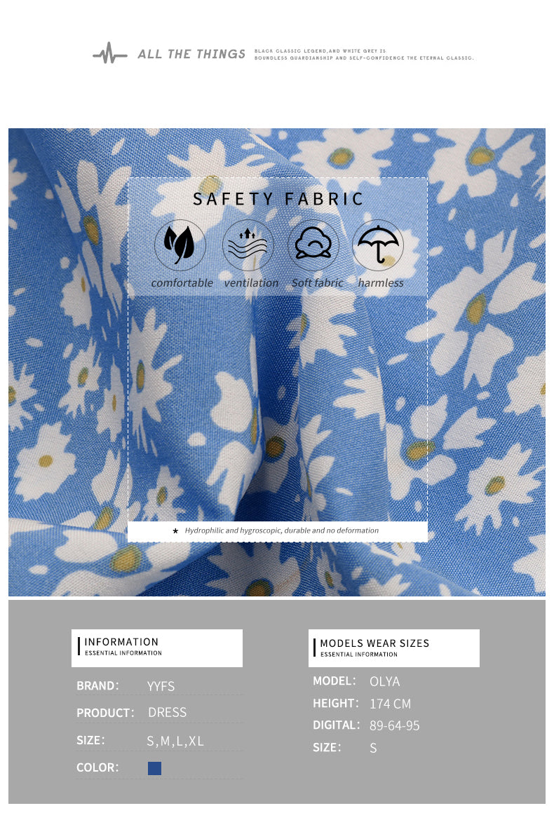 Ditsy Floral Print Butterfly Sleeve Knot Front Ruffle Hem Midi Dress