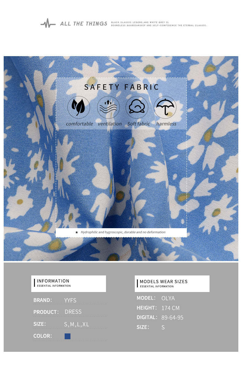 Ditsy Floral Print Butterfly Sleeve Knot Front Ruffle Hem Midi Dress