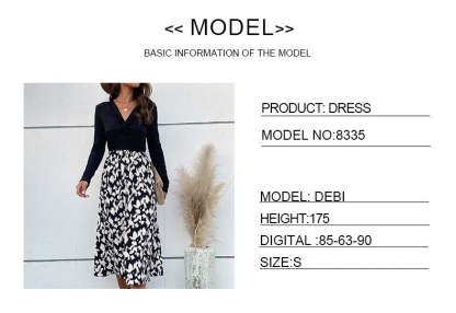 Leopard Print Tie Front Fitted Midi Dress