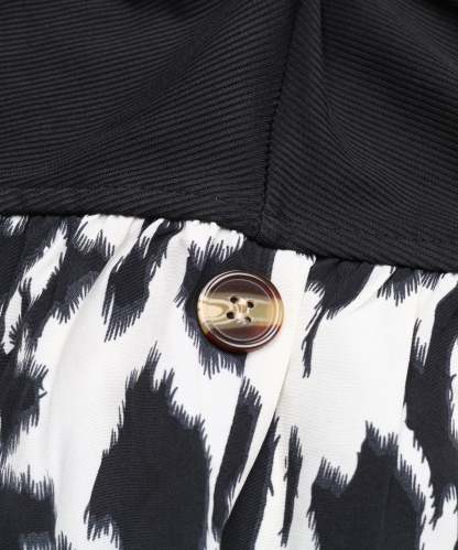 Leopard Print Tie Front Fitted Midi Dress