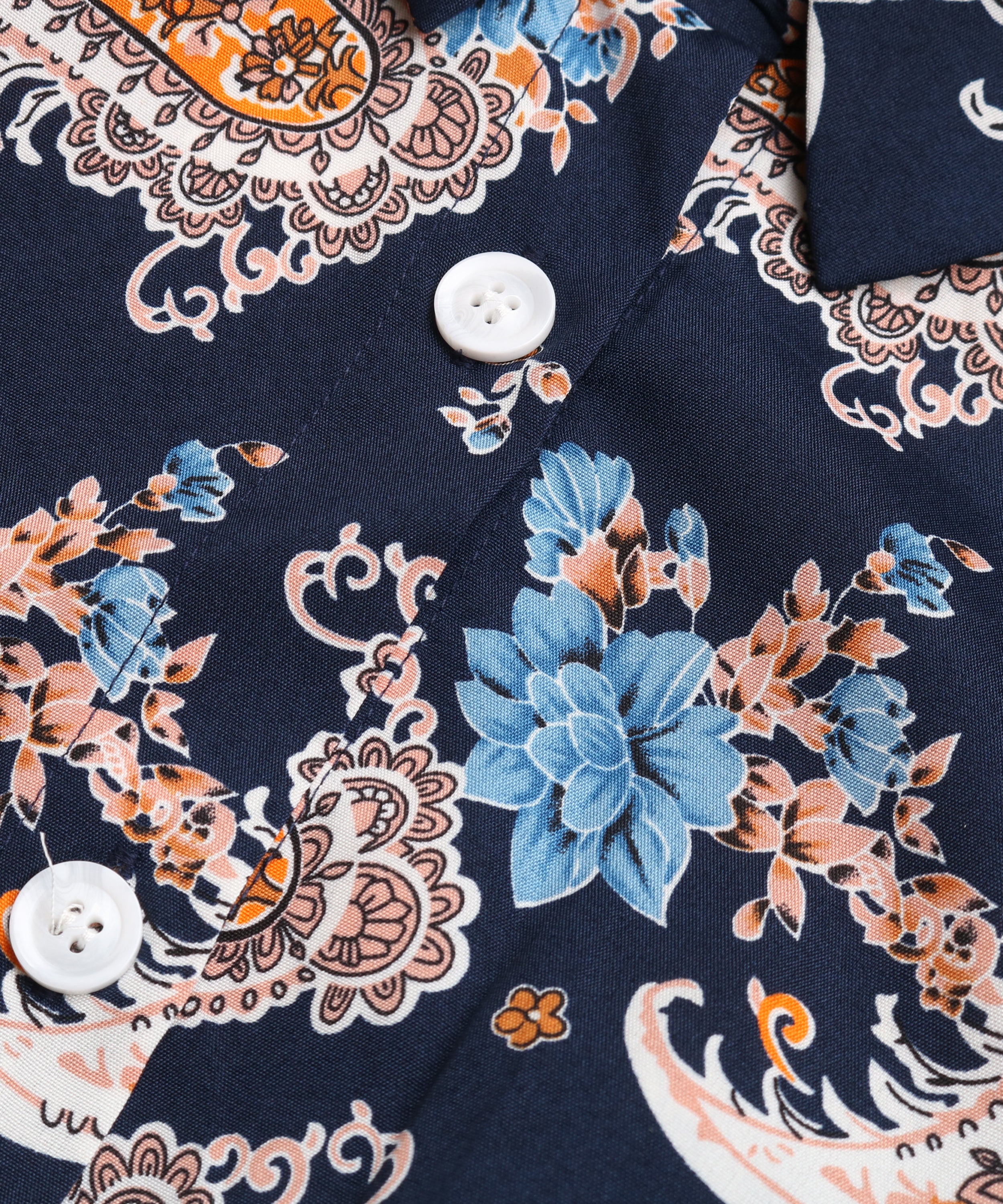 Paisley Print Pleated Hem Belted Midi Dress