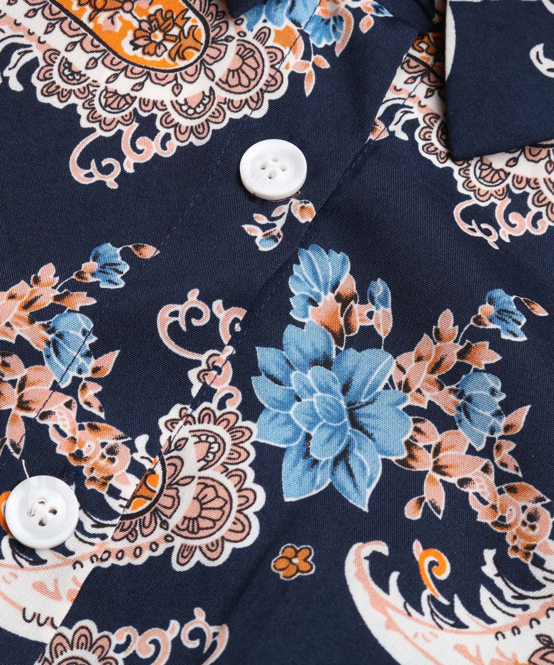 Paisley Print Pleated Hem Belted Midi Dress