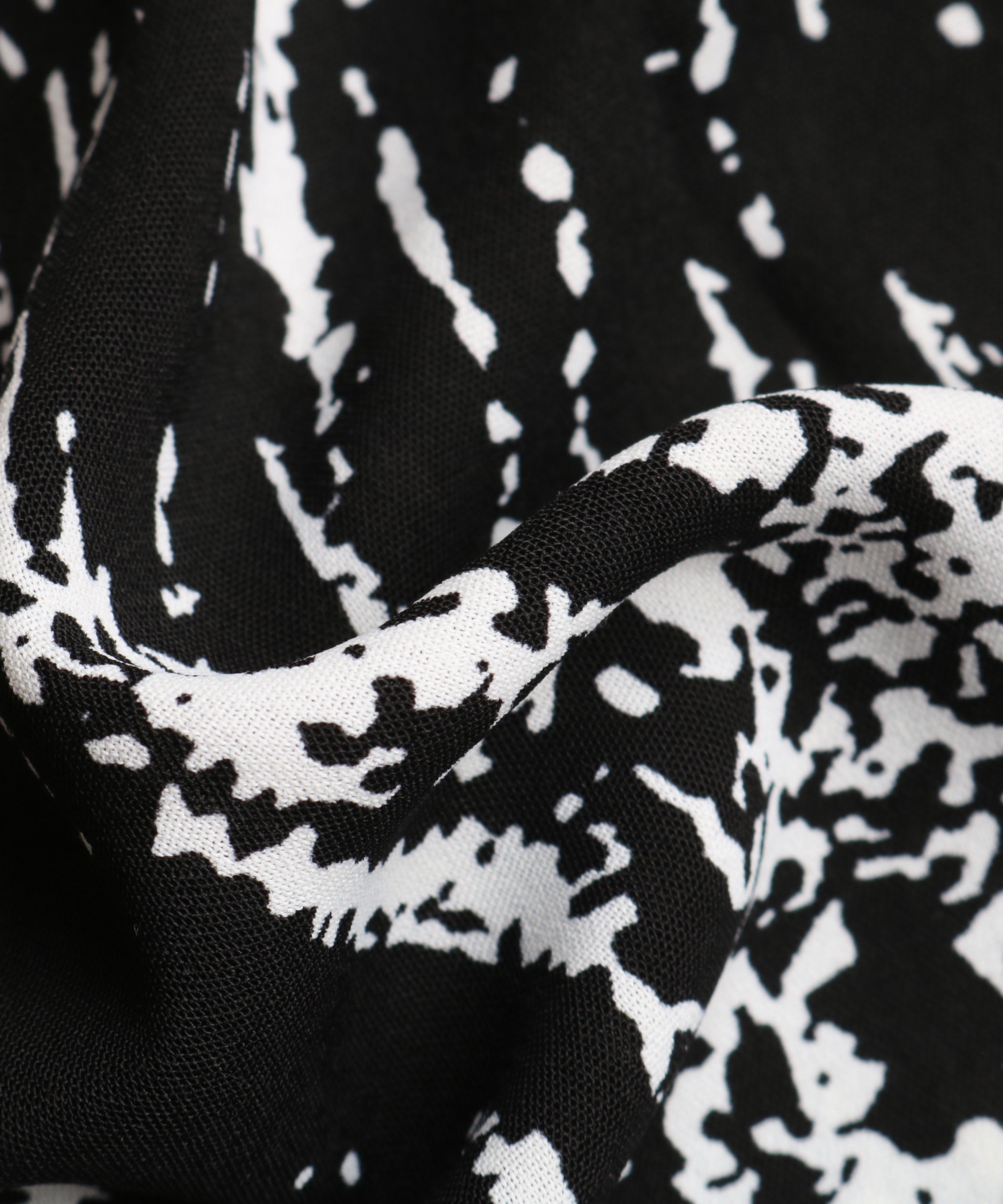 Allover Print Button Front Belted Shirt MidiDress