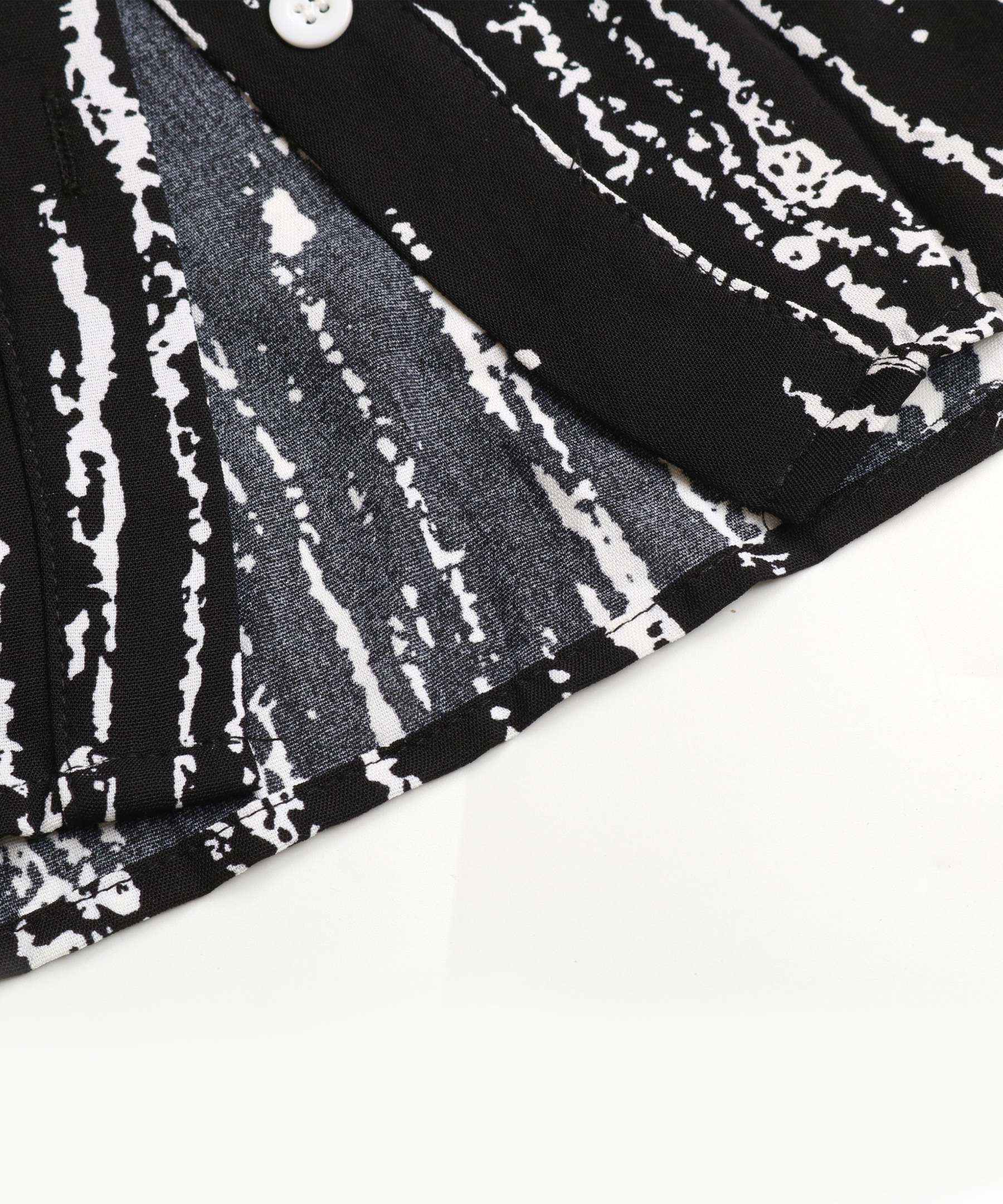 Allover Print Button Front Belted Shirt MidiDress