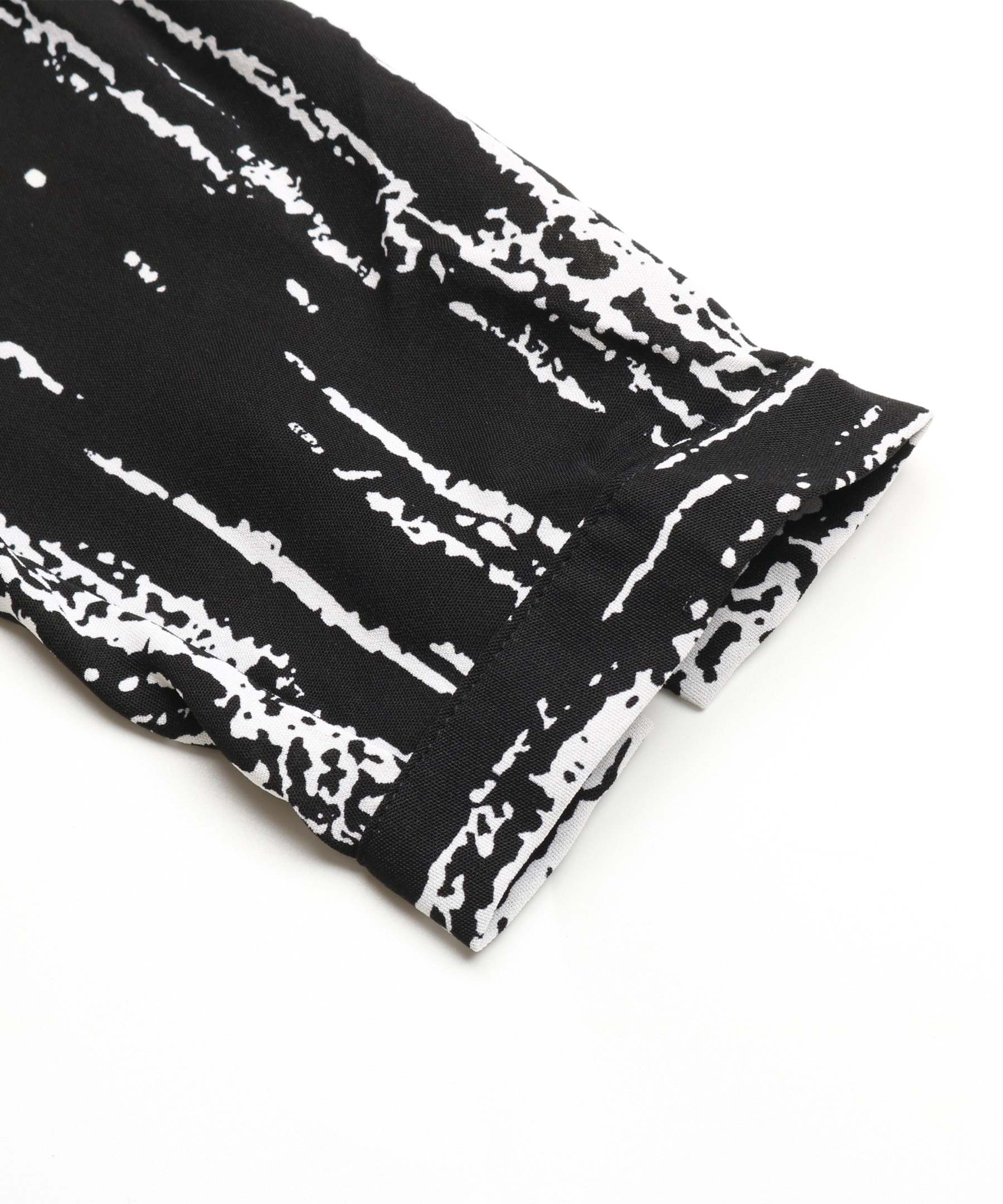 Allover Print Button Front Belted Shirt MidiDress