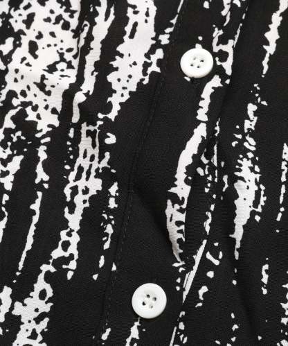 Allover Print Button Front Belted Shirt MidiDress