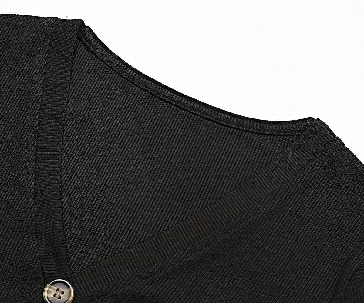 Colorblock Dalmatian Print Button Detail Midi Dress