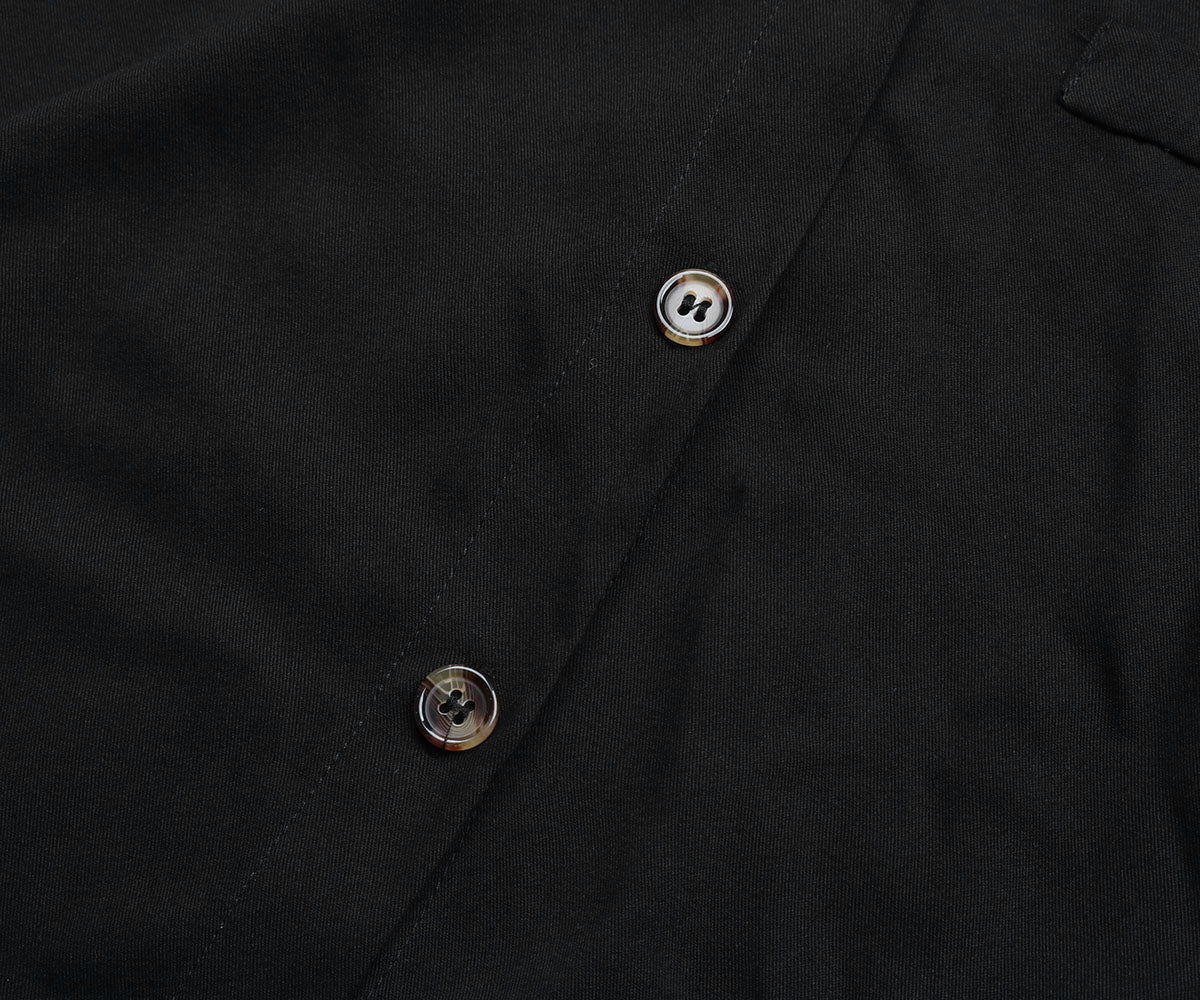 Slant Pockets Belted Black Midi Dress