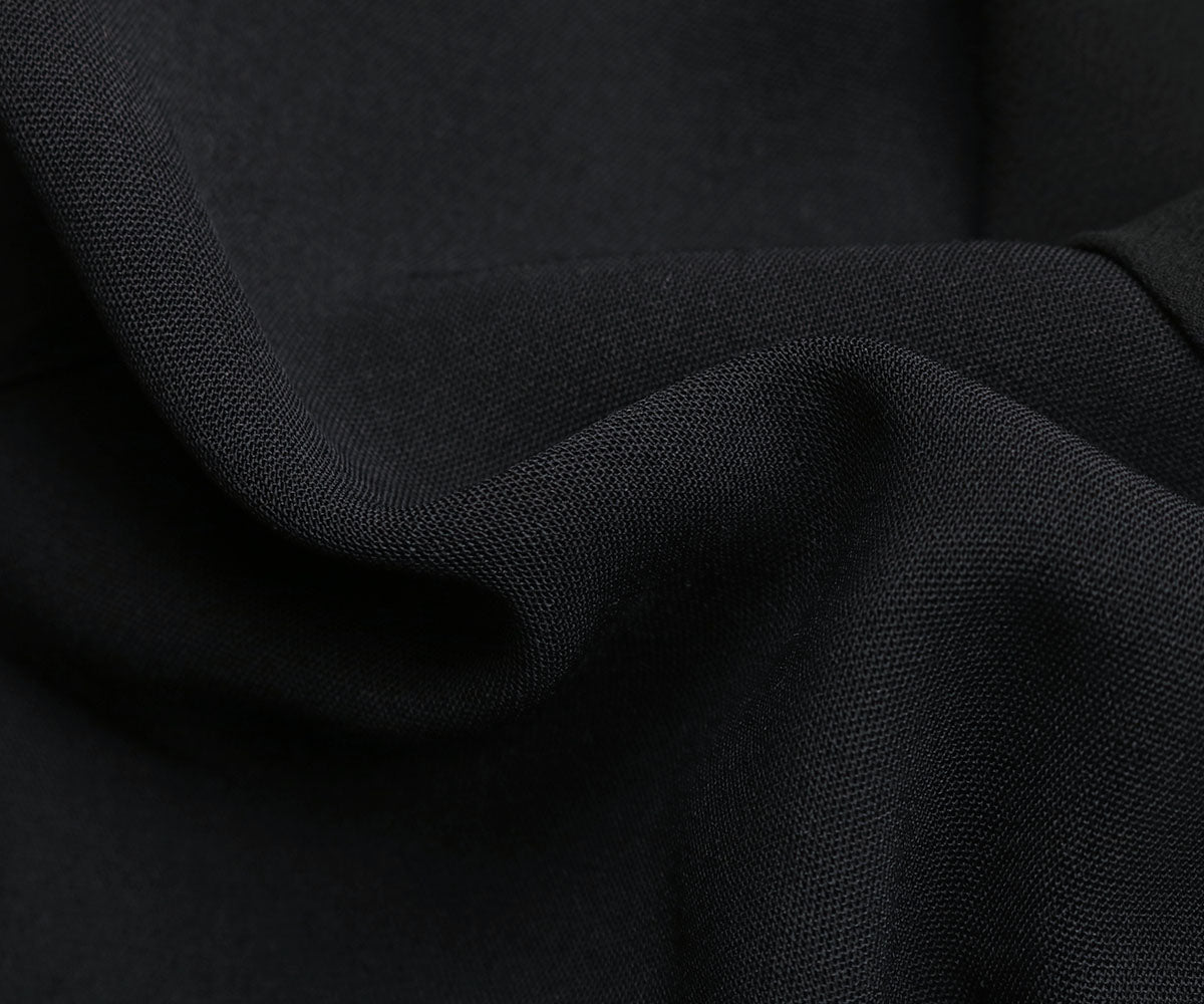 Lantern Sleeve Pleated Hem Belted Dress