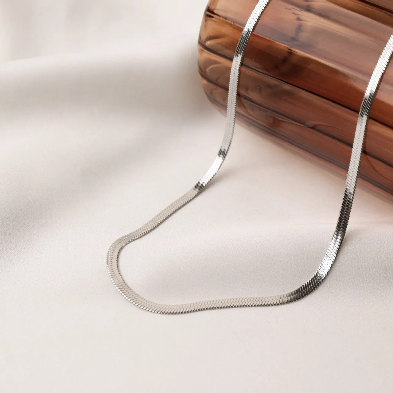 Marley Herringbone Chain Necklace