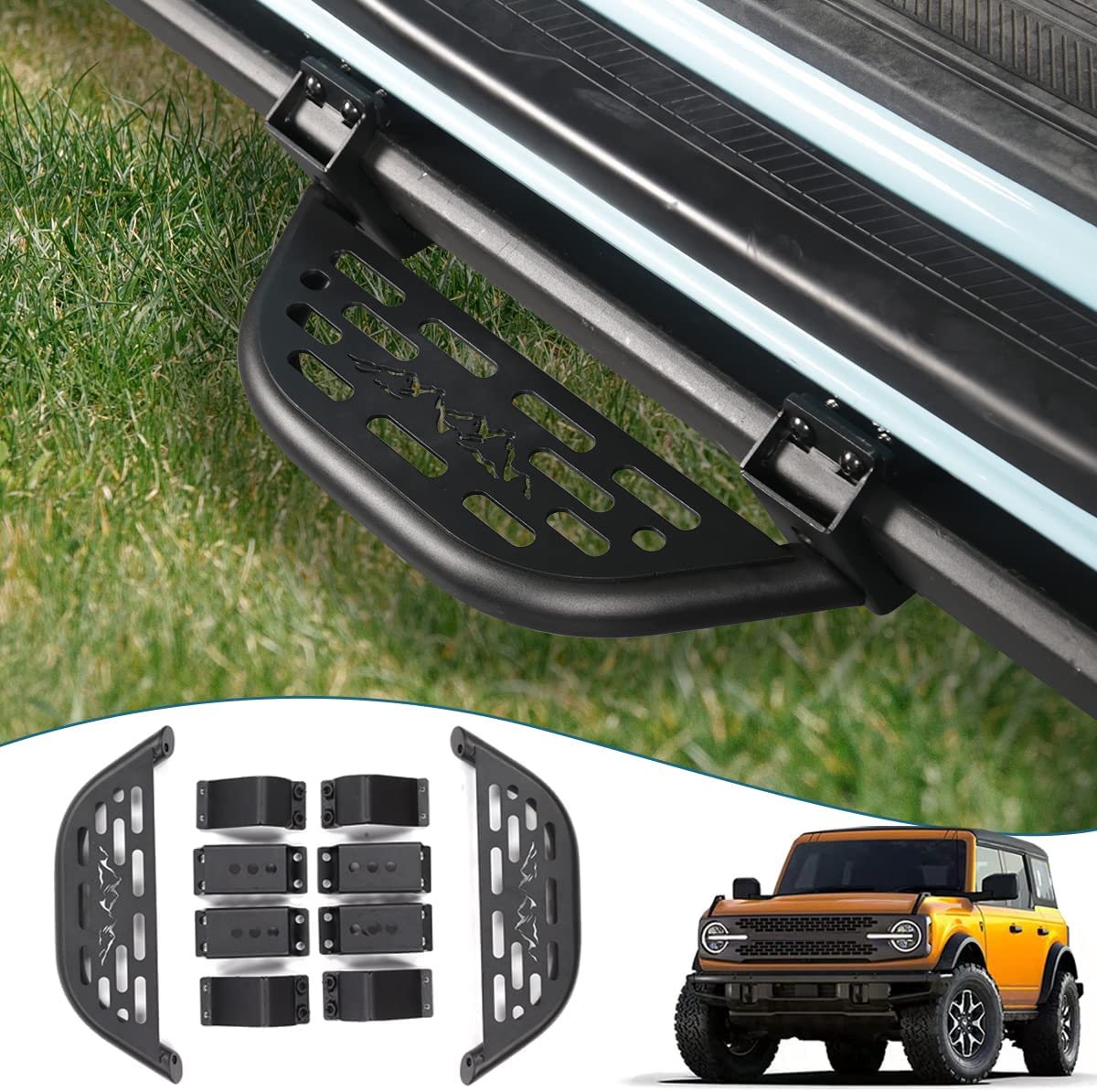 Running Boards Side Bars Drop Step Bar with Mounting Brackets Side Steps for Ford Bronco Accessories 2021 2022 2 4 Door