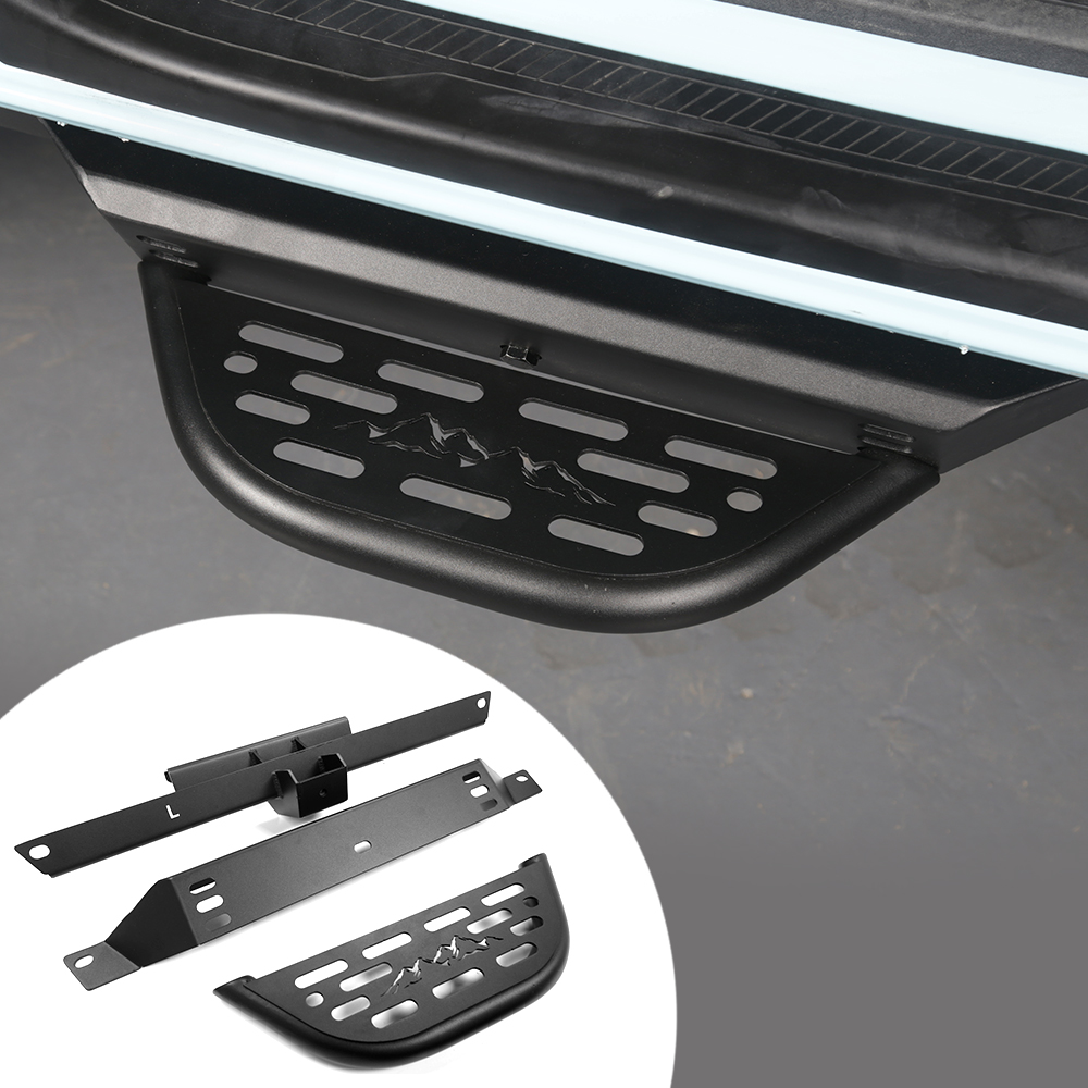 Running Boards Side Bars Front Door Steel Drop Side Steps for Ford Bronco Accessories 2021 2022 (Without Rock Rail)