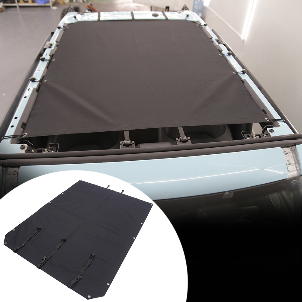 Sunroof Sunshade Cover Soft Canvas BikiniTop for Ford Bronco 2021 2022 Accessories 4 Door