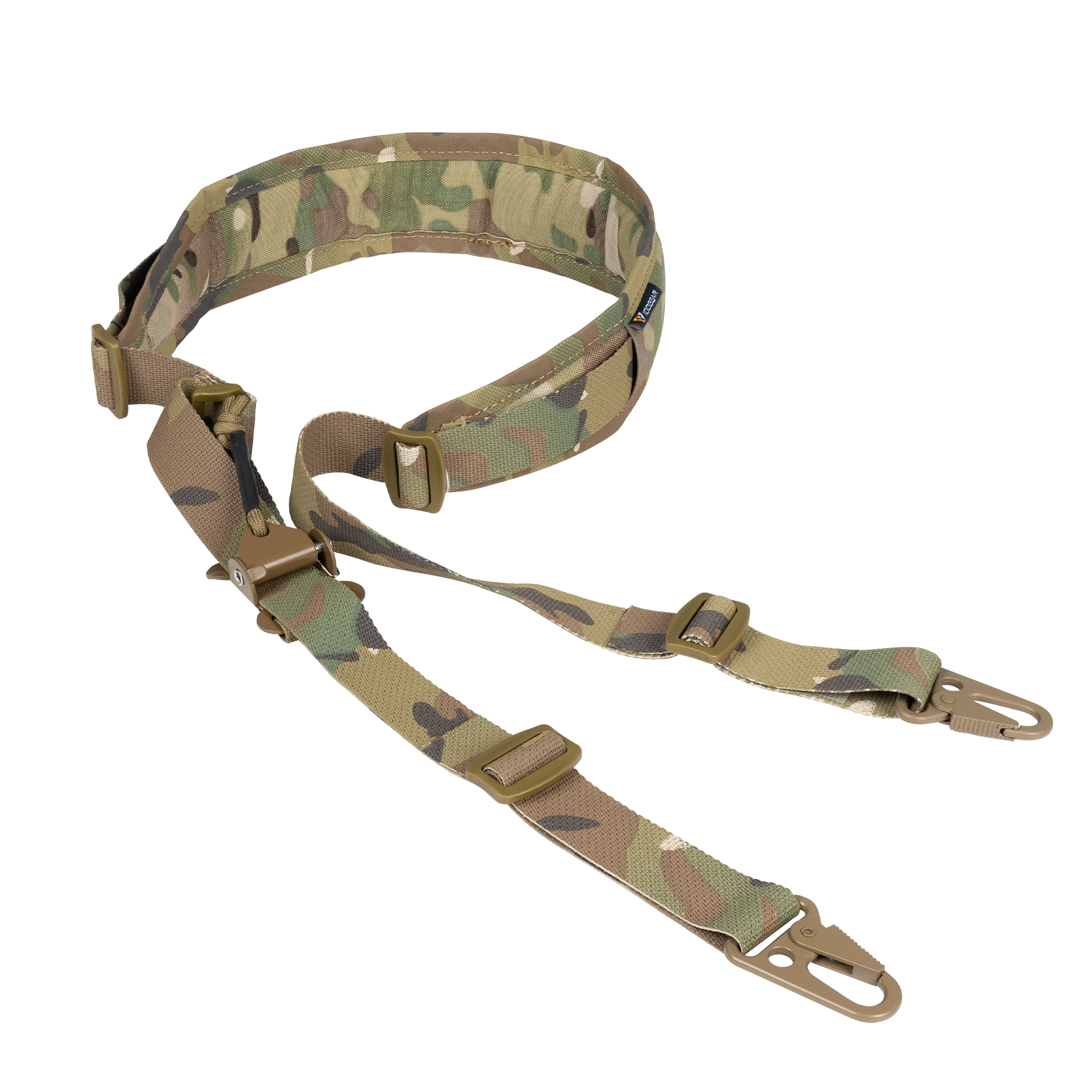 IDOGEAR Rifle Sling Two Point Sling 2 Traditional Slings with Length Adjuster Thickened Soft Shoulder Pads Metal Hooks  3428